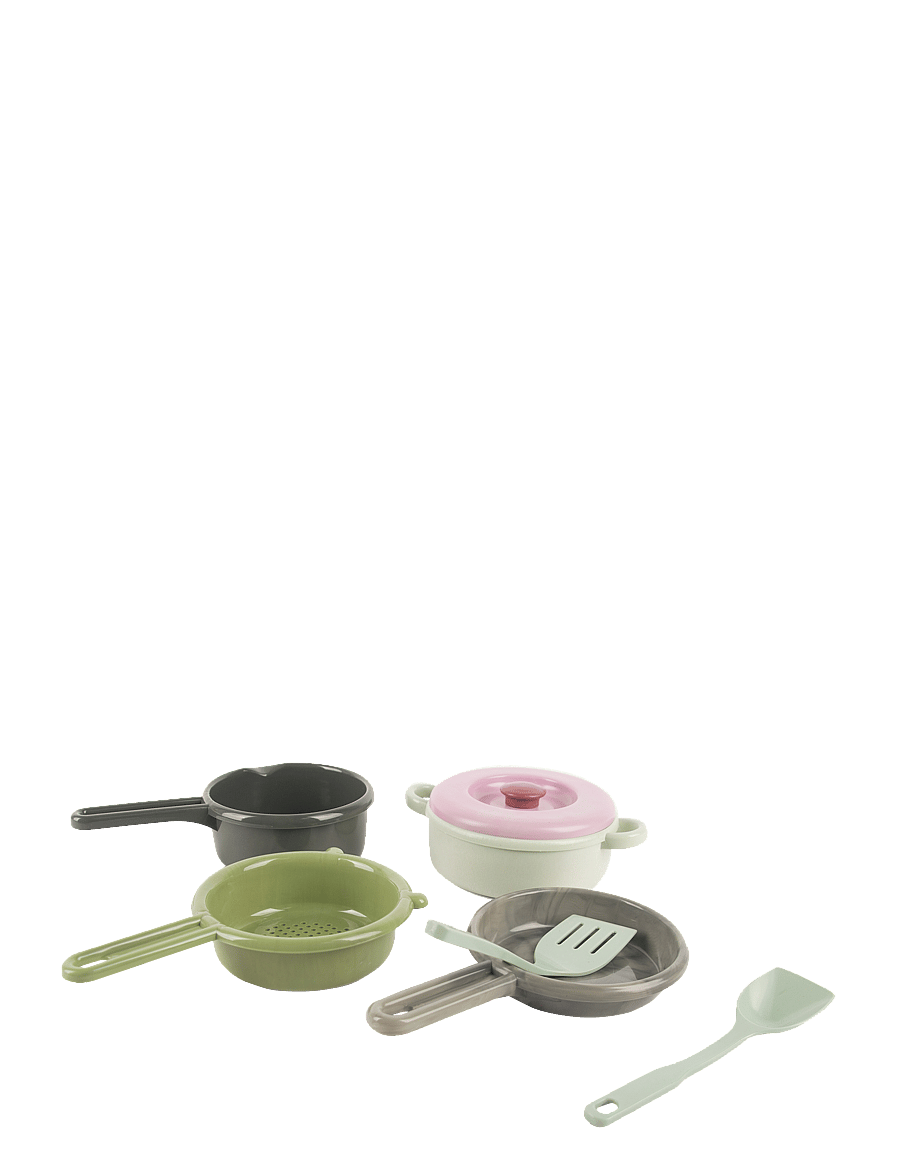 Dantoy - GREEN BEAN POT-SIEVE-PAN 7 PCS - zubehör für spielzeugküchen - varying - 1