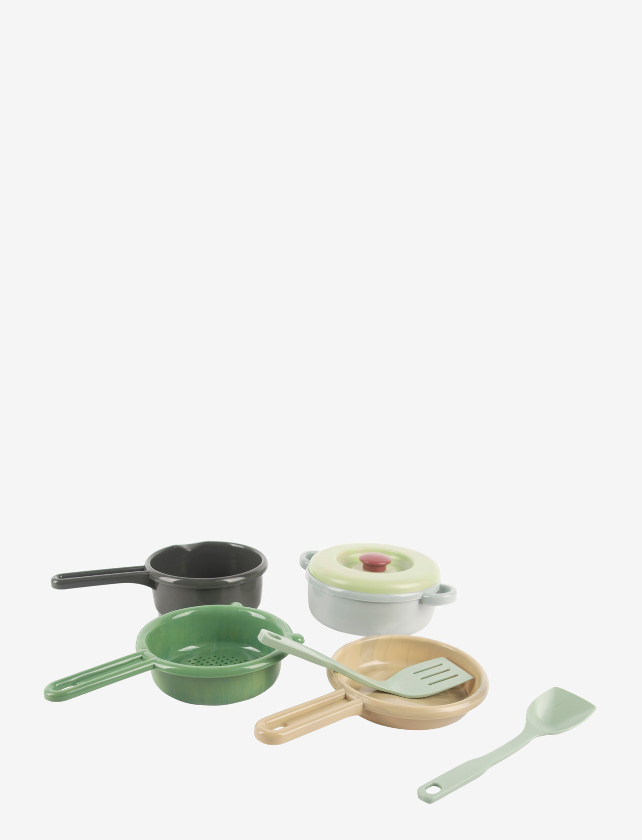 Dantoy - GREEN BEAN POT-SIEVE-PAN 7 PCS - tilbehør til legekøkkener - varying - 2