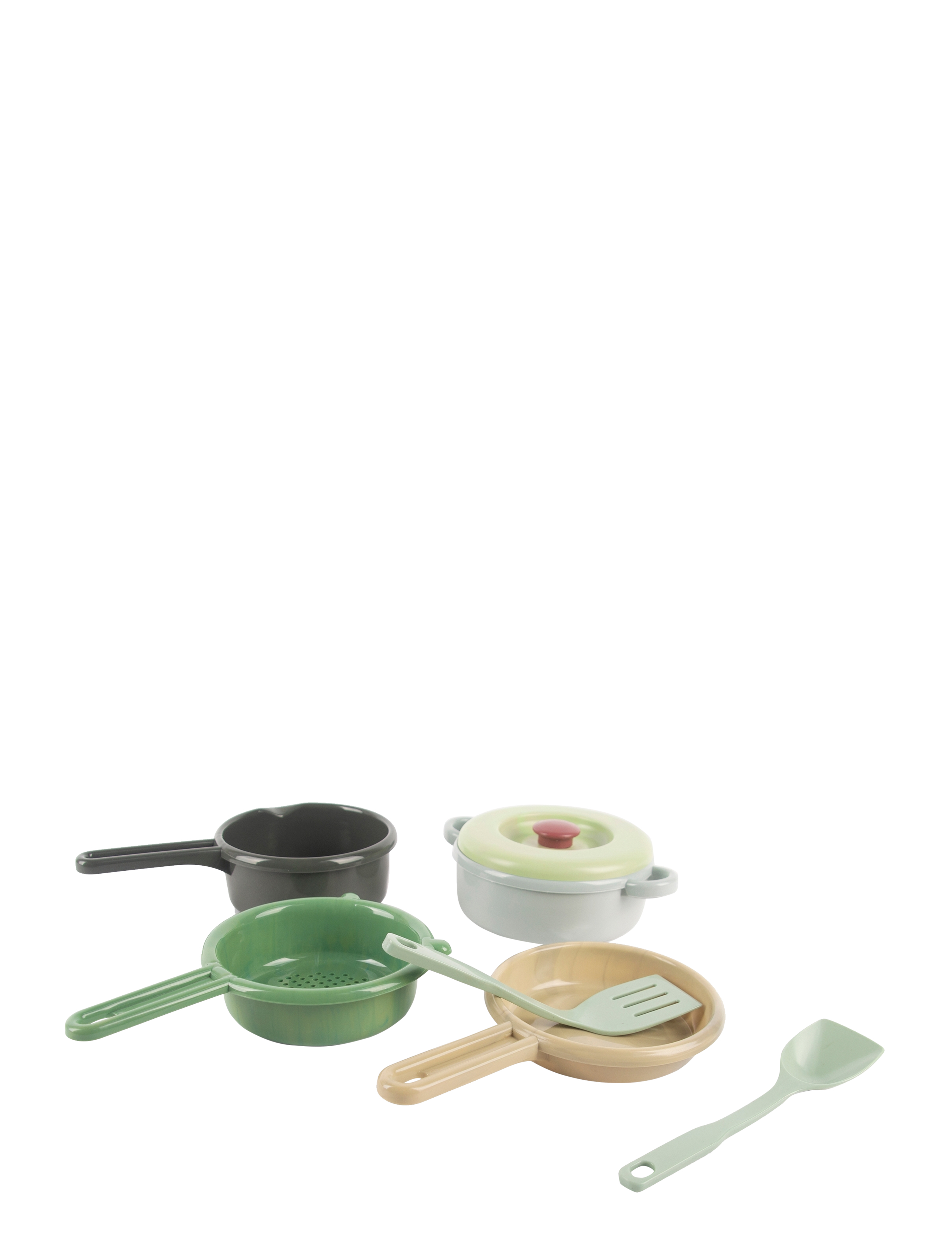 Dantoy - GREEN BEAN POT-SIEVE-PAN 7 PCS - tilbehør til lekekjøkken - varying - 2