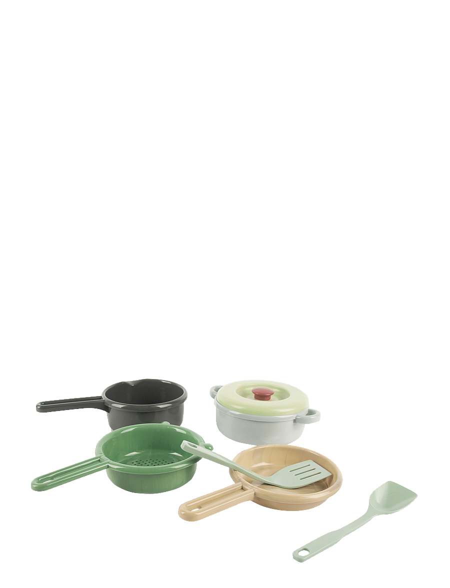 Dantoy - GREEN BEAN POT-SIEVE-PAN 7 PCS - zubehör für spielzeugküchen - varying - 2