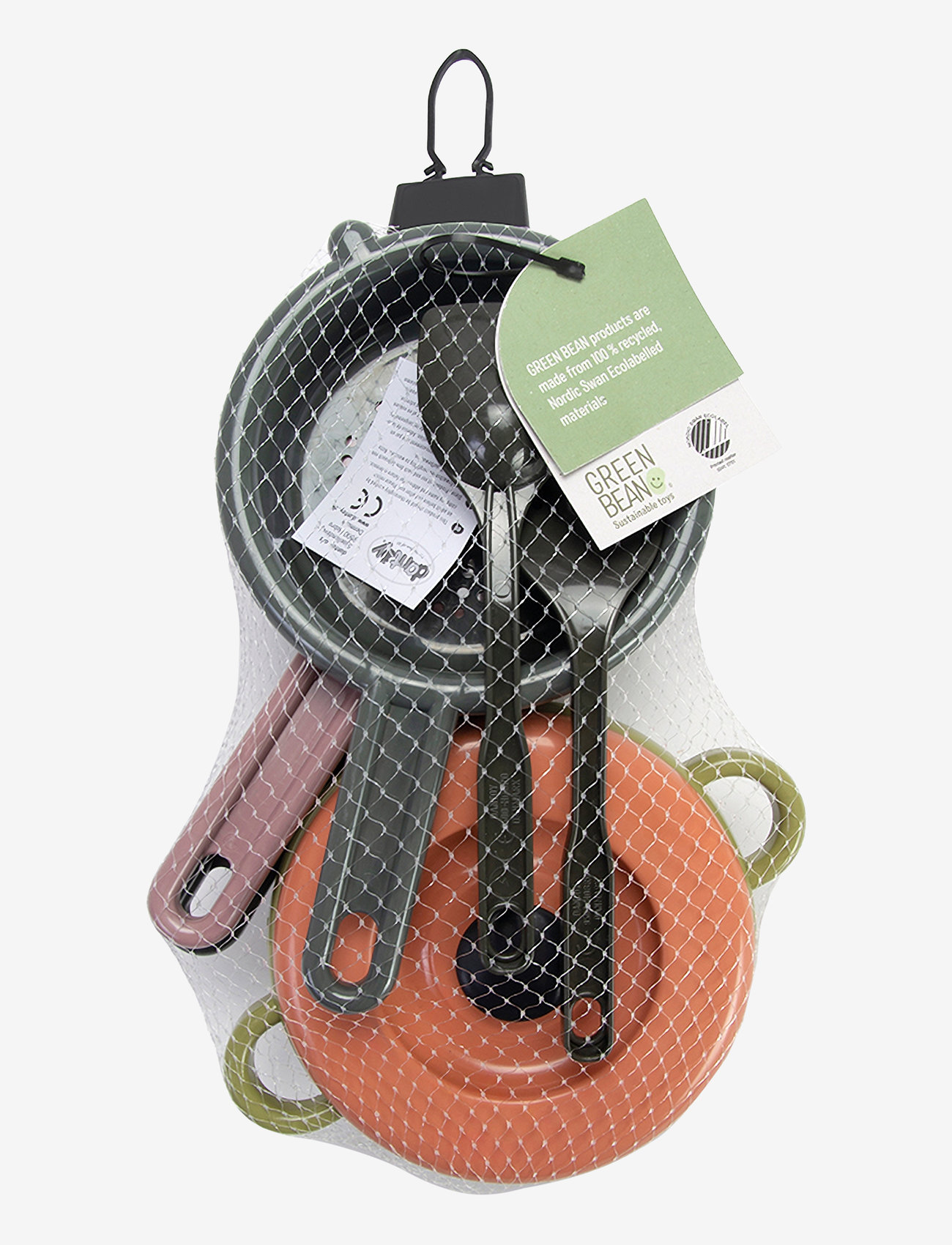 Dantoy - GREEN BEAN POT-SIEVE-PAN 7 PCS - tilbehør til legekøkkener - varying - 3