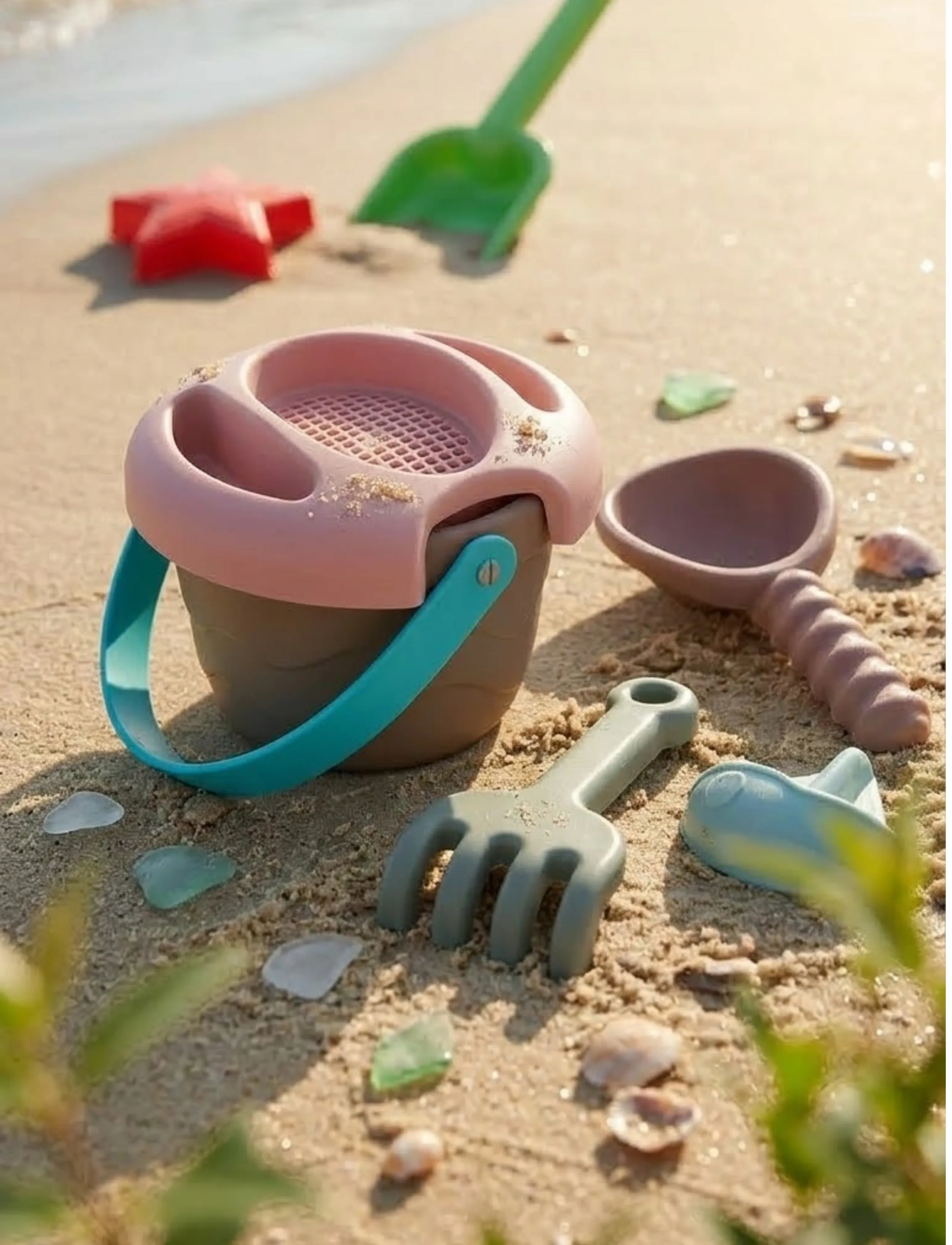 Dantoy Gb Bucket Set, 19X 17.5X 17 cm, Outdoor Spielzeug, Mehrfarbig/gemustert - Sand Kinder