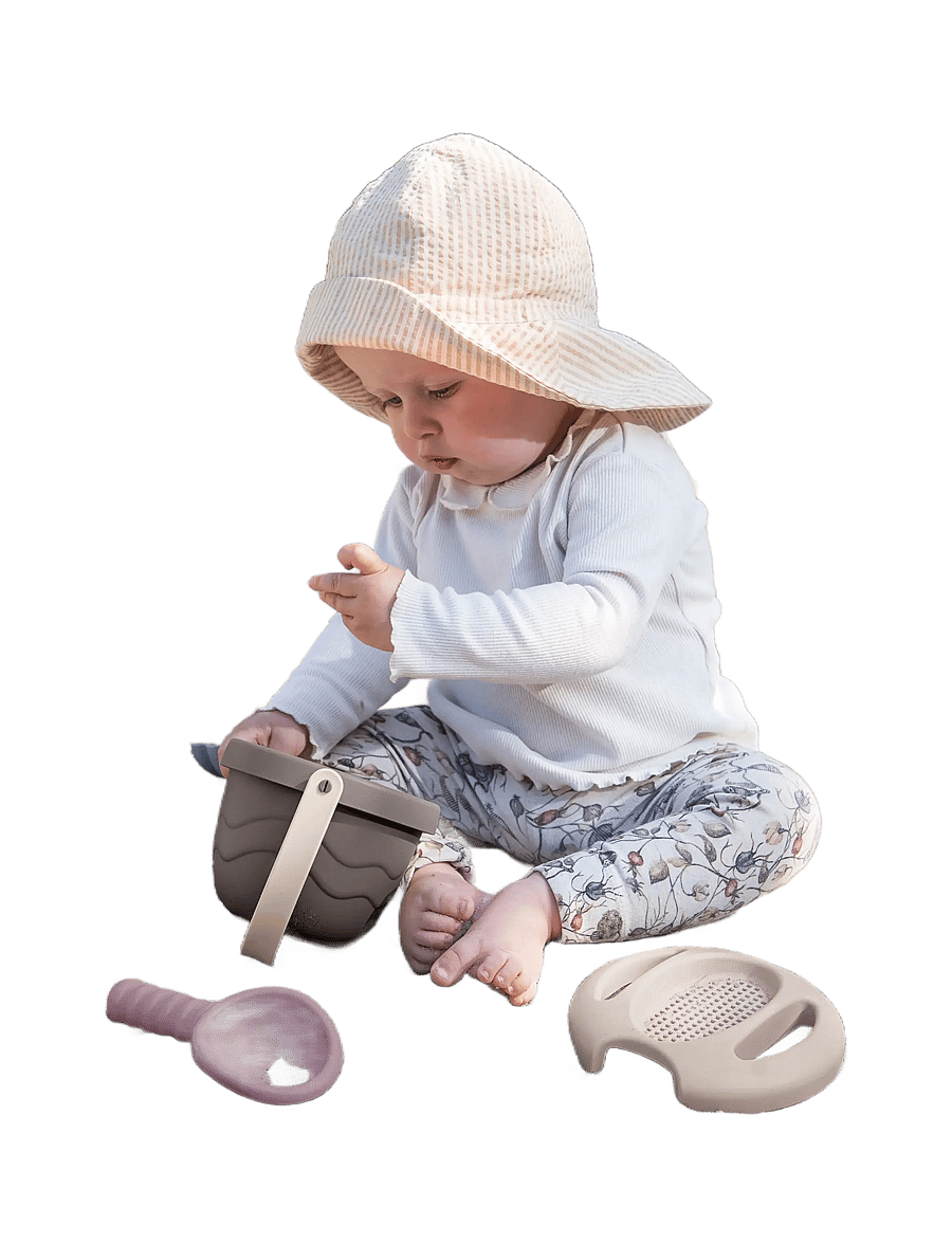 Dantoy - GB BUCKET SET - sand toys - grey, pink, purple, green - 4