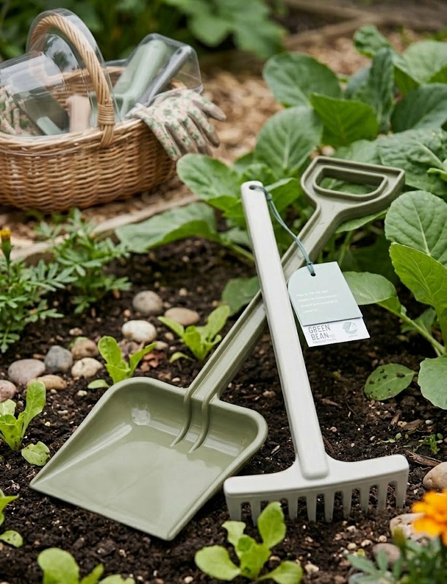 Dantoy - GREEN BEAN SHOVEL 50 CM/RAKE 42 CM - sommerschnäppchen - varying - 3