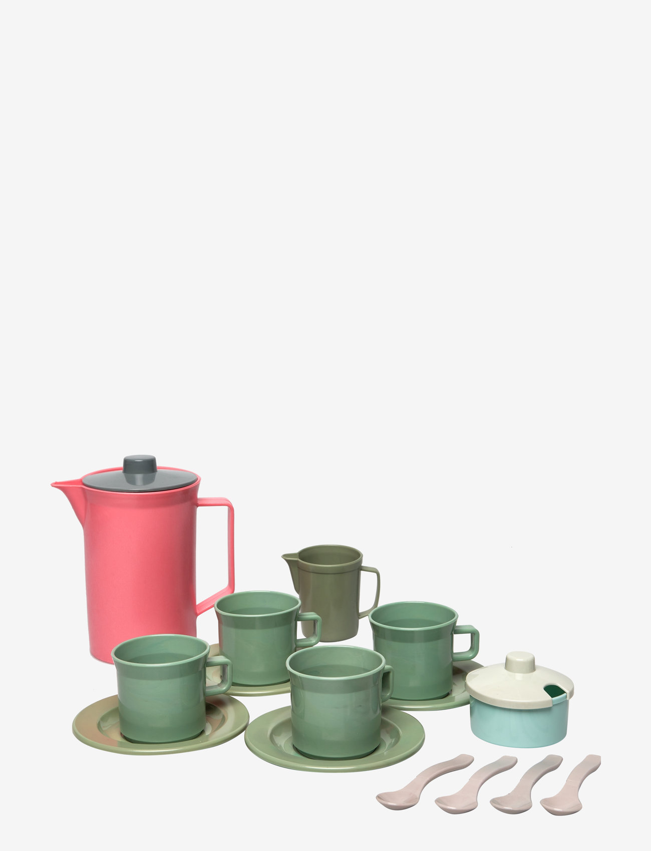 Dantoy - GREEN BEAN COFFEE SET IN NET 17 PCS - kaffesæt & tesæt - varying - 0