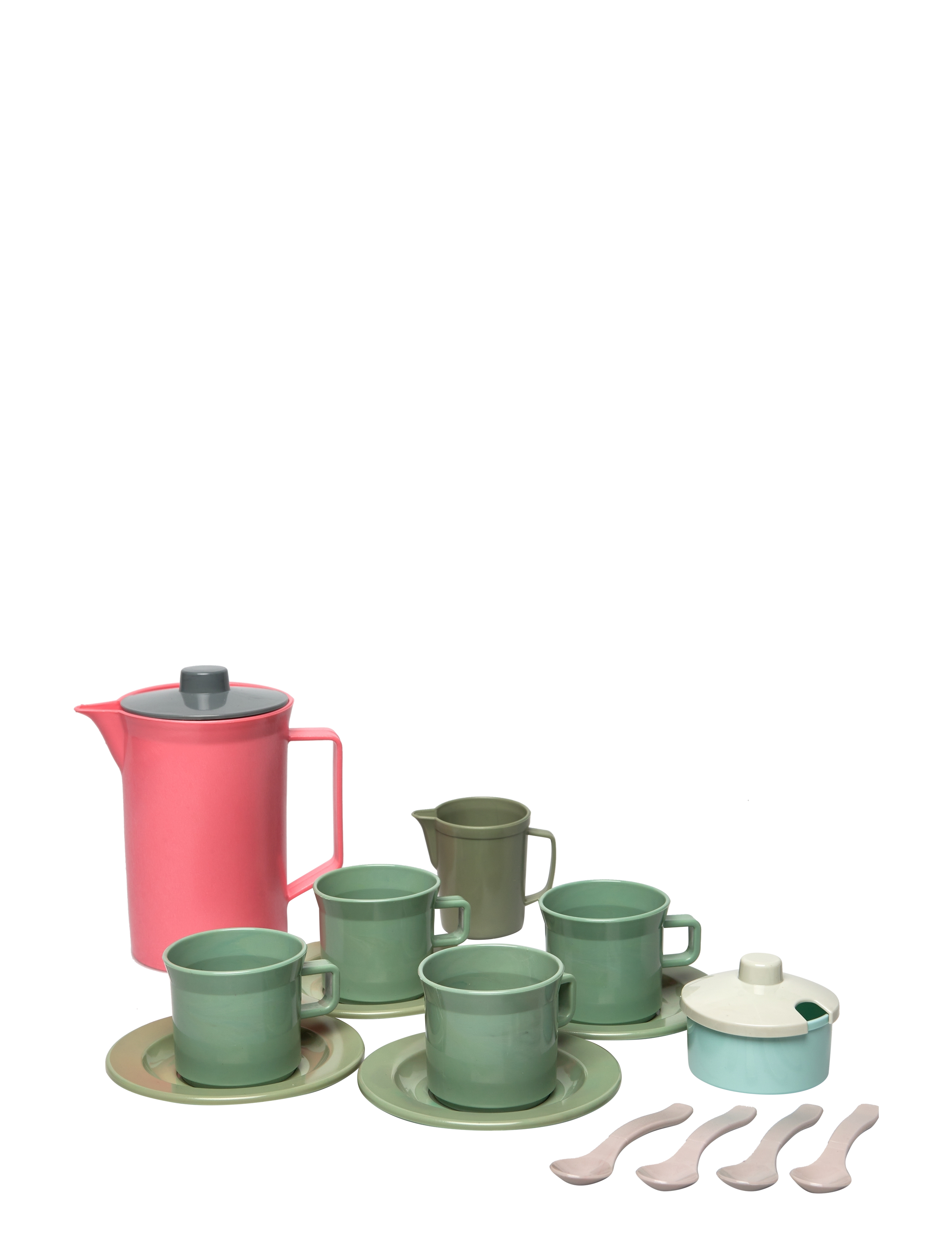 GREEN BEAN COFFEE SET IN NET 17 PCS - VARYING