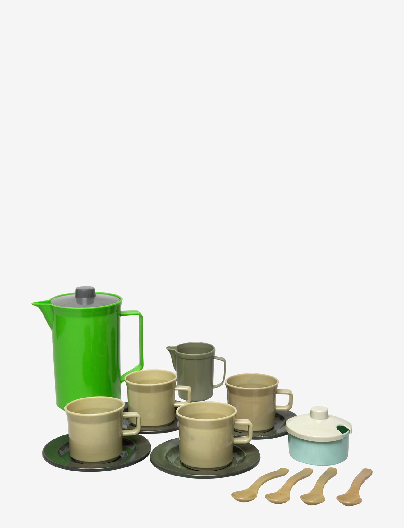 Dantoy - GREEN BEAN COFFEE SET IN NET 17 PCS - kaffesæt & tesæt - varying - 1