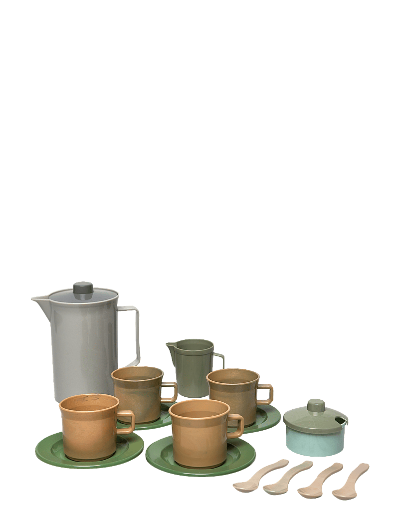 Dantoy - GREEN BEAN COFFEE SET IN NET 17 PCS - kaffe & teserviser - varying - 4