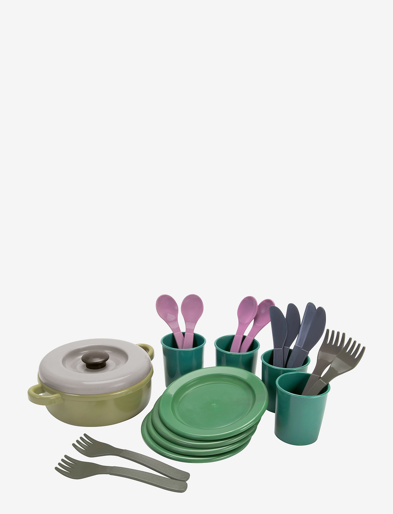 Dantoy - GREEN BEAN DINNER SET IN NET 22 PCS - tilbehør til legekøkkener - varying - 0