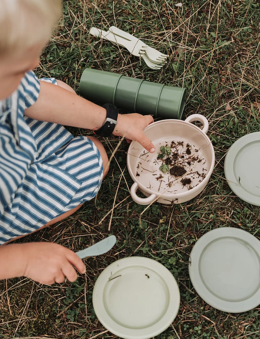 Dantoy - GREEN BEAN DINNER SET IN NET 22 PCS - zubehör für spielzeugküchen - varying - 4