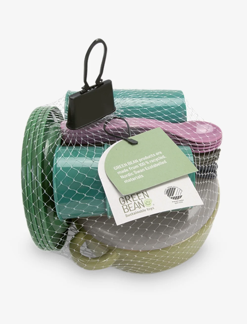 Dantoy - GREEN BEAN DINNER SET IN NET 22 PCS - tillbehör till leksakskök - varying - 2