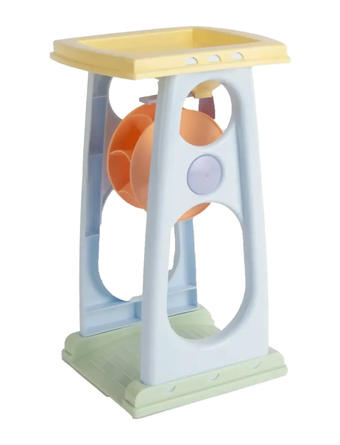 PASTEL RECYCLED SAND-WATER WHEEL H: 30 CM - GREEN, LIGHT PURPLE, LIGHT YELLOW, ORANGE, SUMMER BLUE