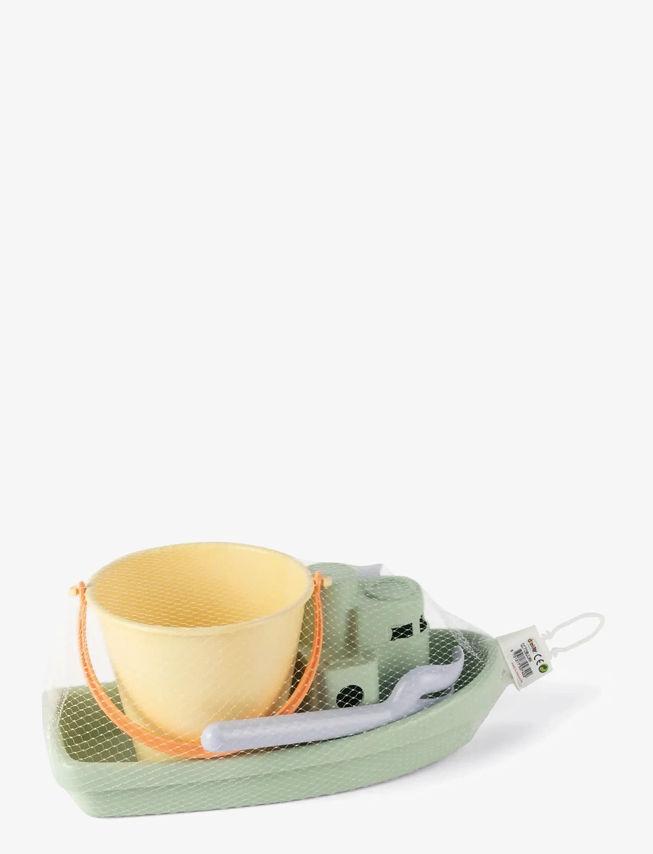 Dantoy - PASTEL RECYCLED BOAT & SANDSET 4 PCS - sand toys - green, light purple, light yellow, orange - 2