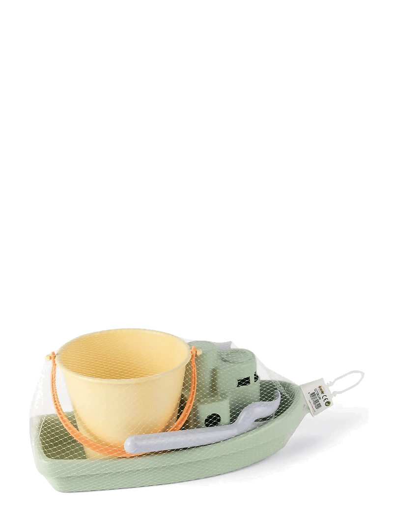 Dantoy - PASTEL RECYCLED BOAT & SANDSET 4 PCS - sand toys - green, light purple, light yellow, orange - 2