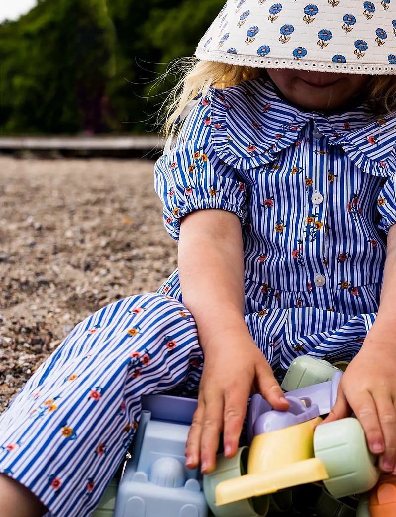 Dantoy - PASTEL RECYCLED DUMP TRUCK+2 CARS PLASTIC WHEELS - hiekkalelut - blue, green, light purple, light yellow, orange, summer blue - 0