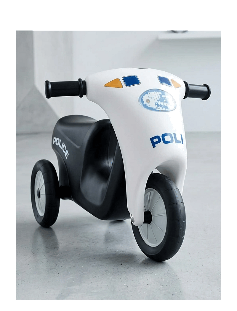 Dantoy - SCOOTER POLICE-RUBBER 3 WHEELS - ride on toys - black - 2