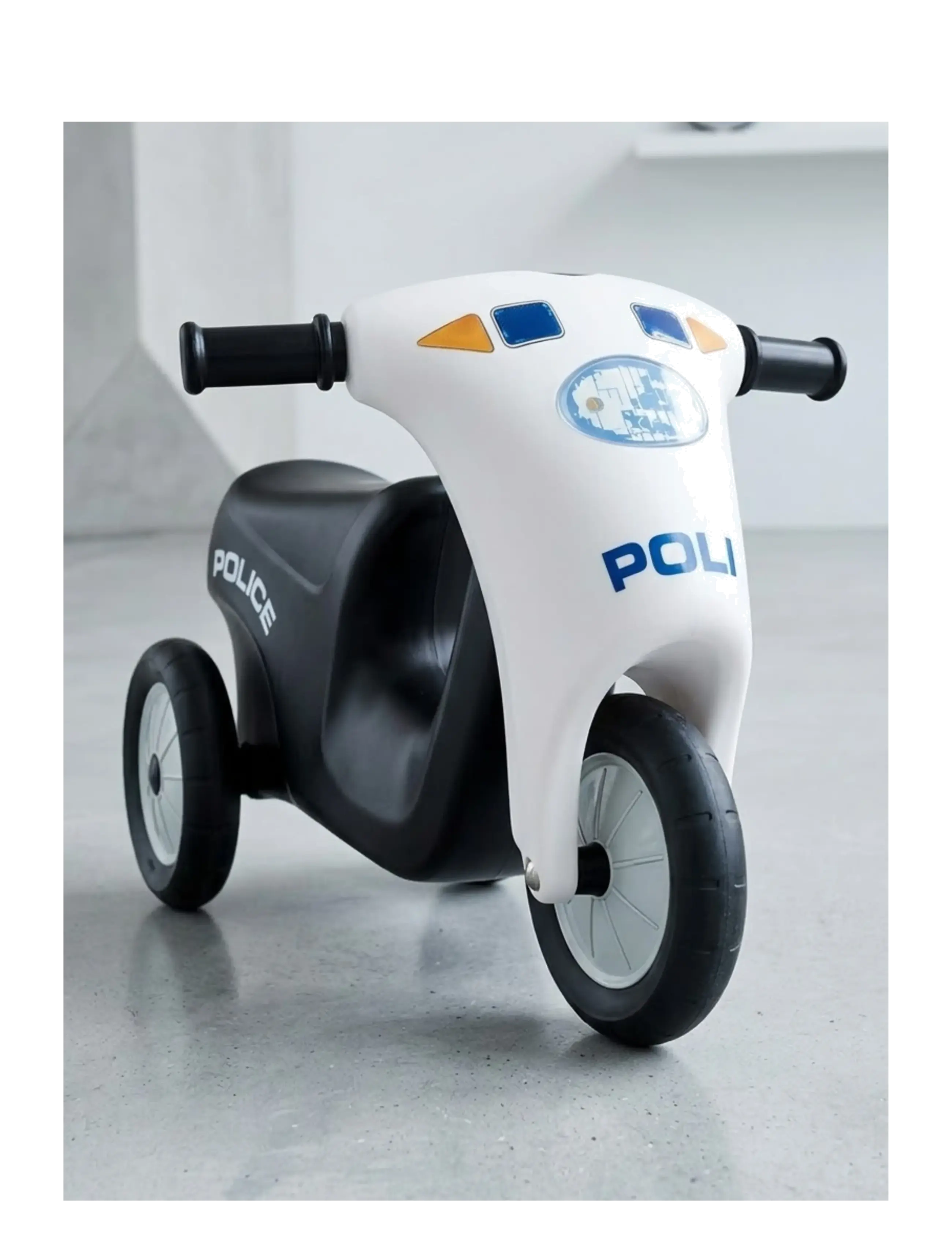 Dantoy - SCOOTER POLICE-RUBBER 3 WHEELS - fødselsdagsgaver - black - 1