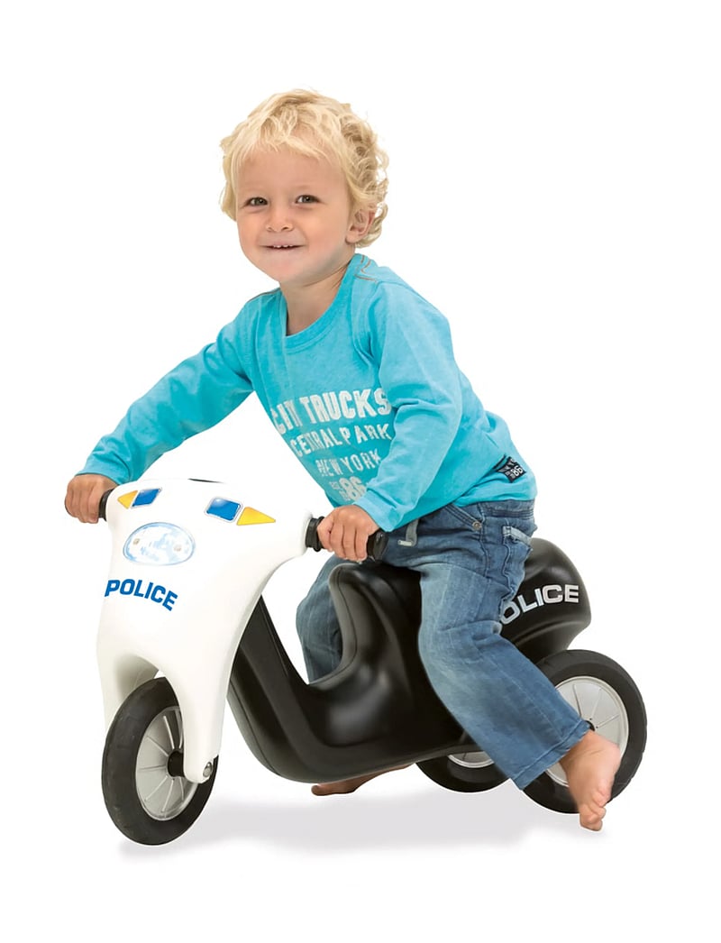 Dantoy - SCOOTER POLICE-RUBBER 3 WHEELS - ride on toys - black - 0