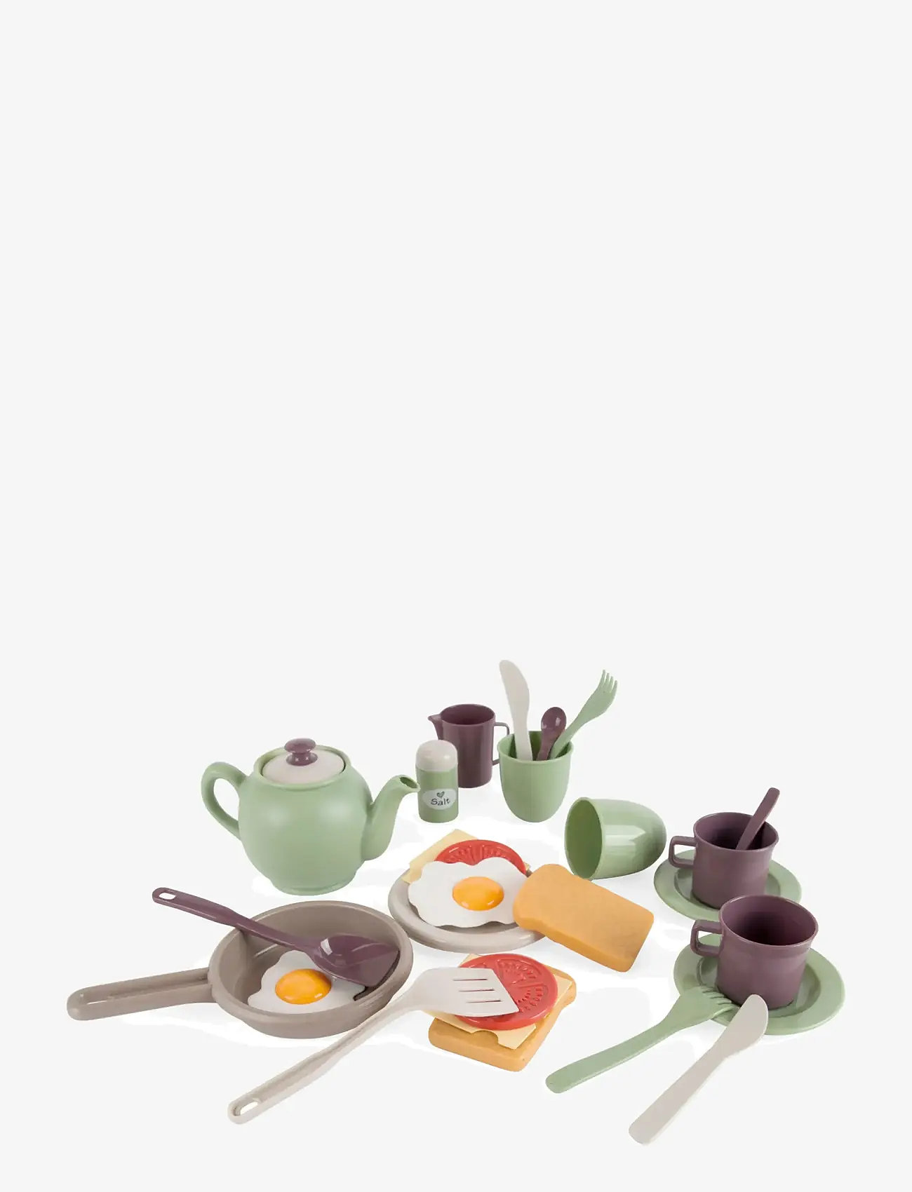 Dantoy - GREEN GARDEN BREAKFAST SET - blood orange, brown, eggplant, green, light gray warmgray, light orange, light yellow, warm gray, wh - 1