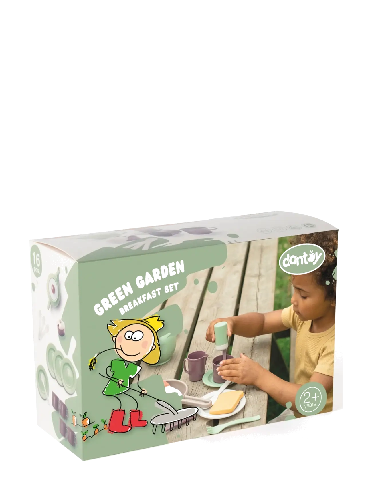 Dantoy - GREEN GARDEN BREAKFAST SET - zubehör für spielzeugküchen - blood orange, brown, eggplant, green, light gray warmgray, light orange, light yellow, warm gray, wh - 2