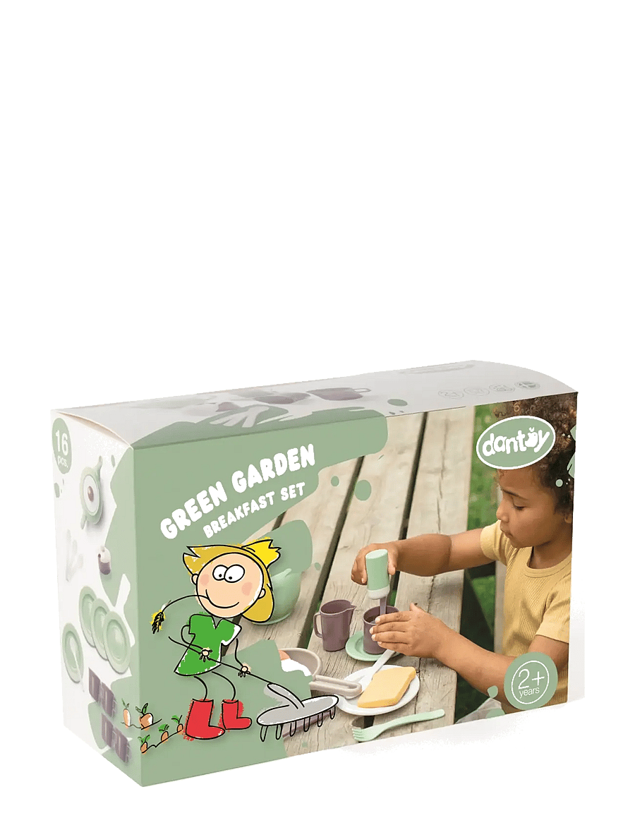 Dantoy - GREEN GARDEN BREAKFAST SET - tillbehör till leksakskök - blood orange, brown, eggplant, green, light gray warmgray, light orange, light yellow, warm gray, wh - 2