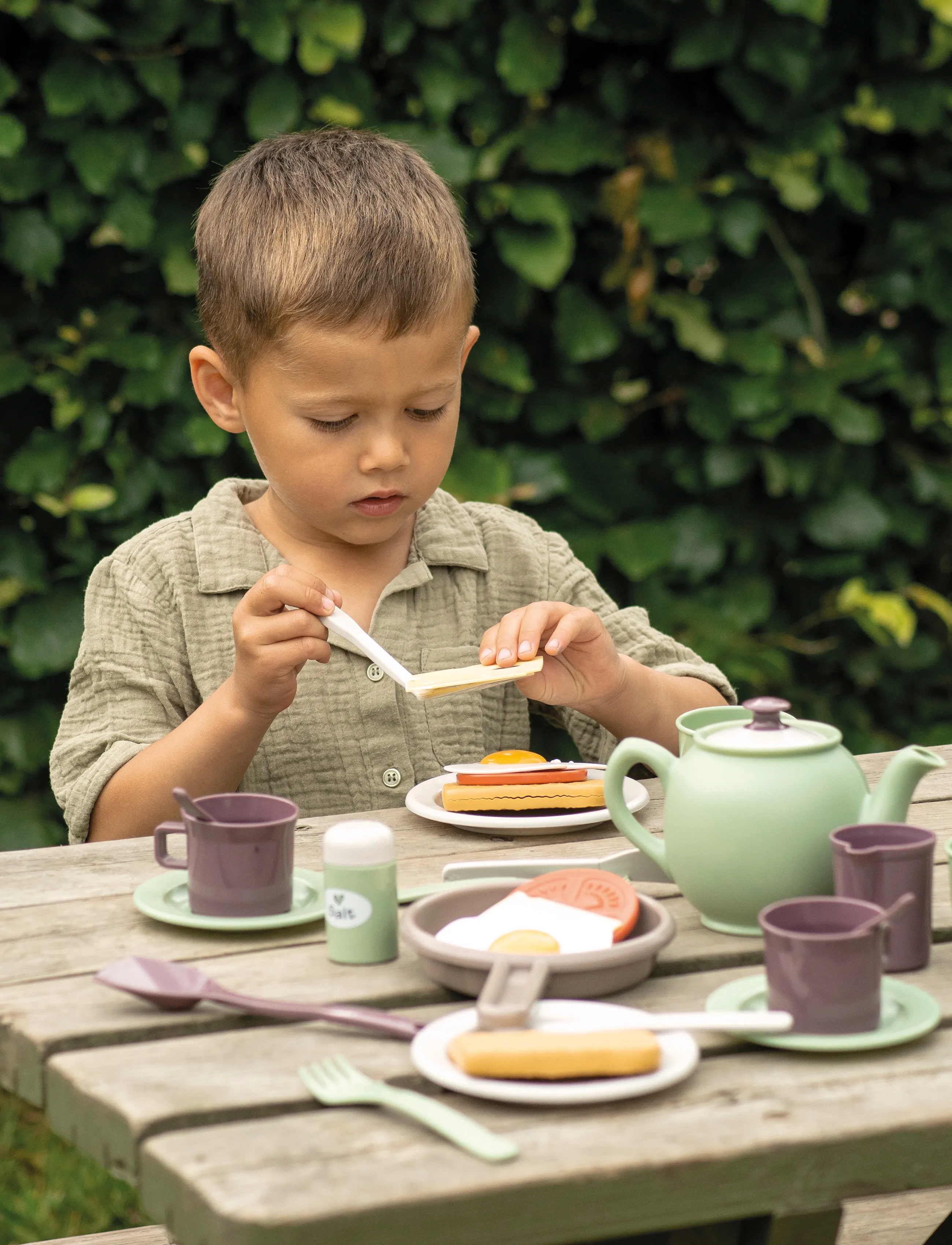 Dantoy Green Garden Breakfast Set, One Size, Toy Kitchen & Accessories, Grün - Kinder