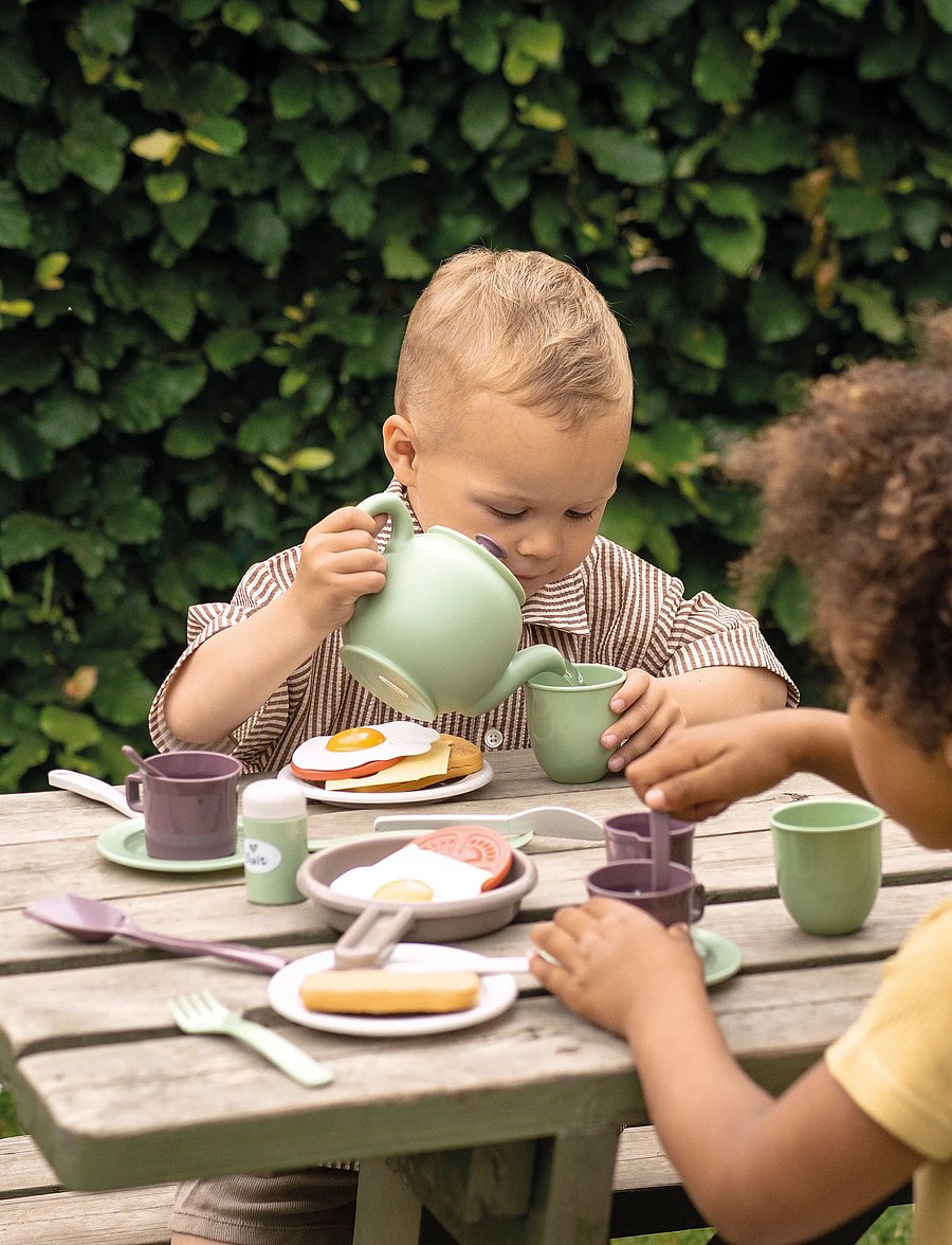 Dantoy - GREEN GARDEN BREAKFAST SET - tillbehör till leksakskök - blood orange, brown, eggplant, green, light gray warmgray, light orange, light yellow, warm gray, wh - 3