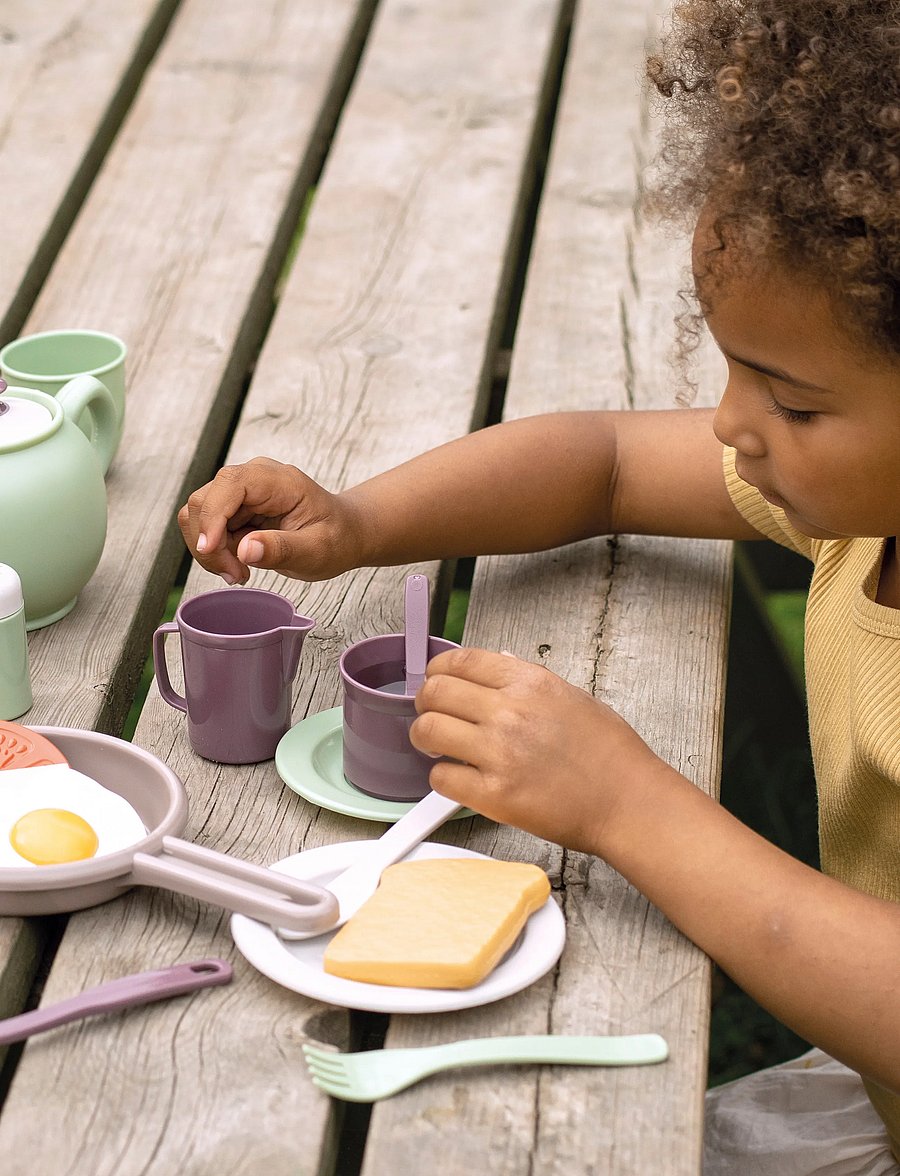 Dantoy - GREEN GARDEN BREAKFAST SET - tillbehör till leksakskök - blood orange, brown, eggplant, green, light gray warmgray, light orange, light yellow, warm gray, wh - 4