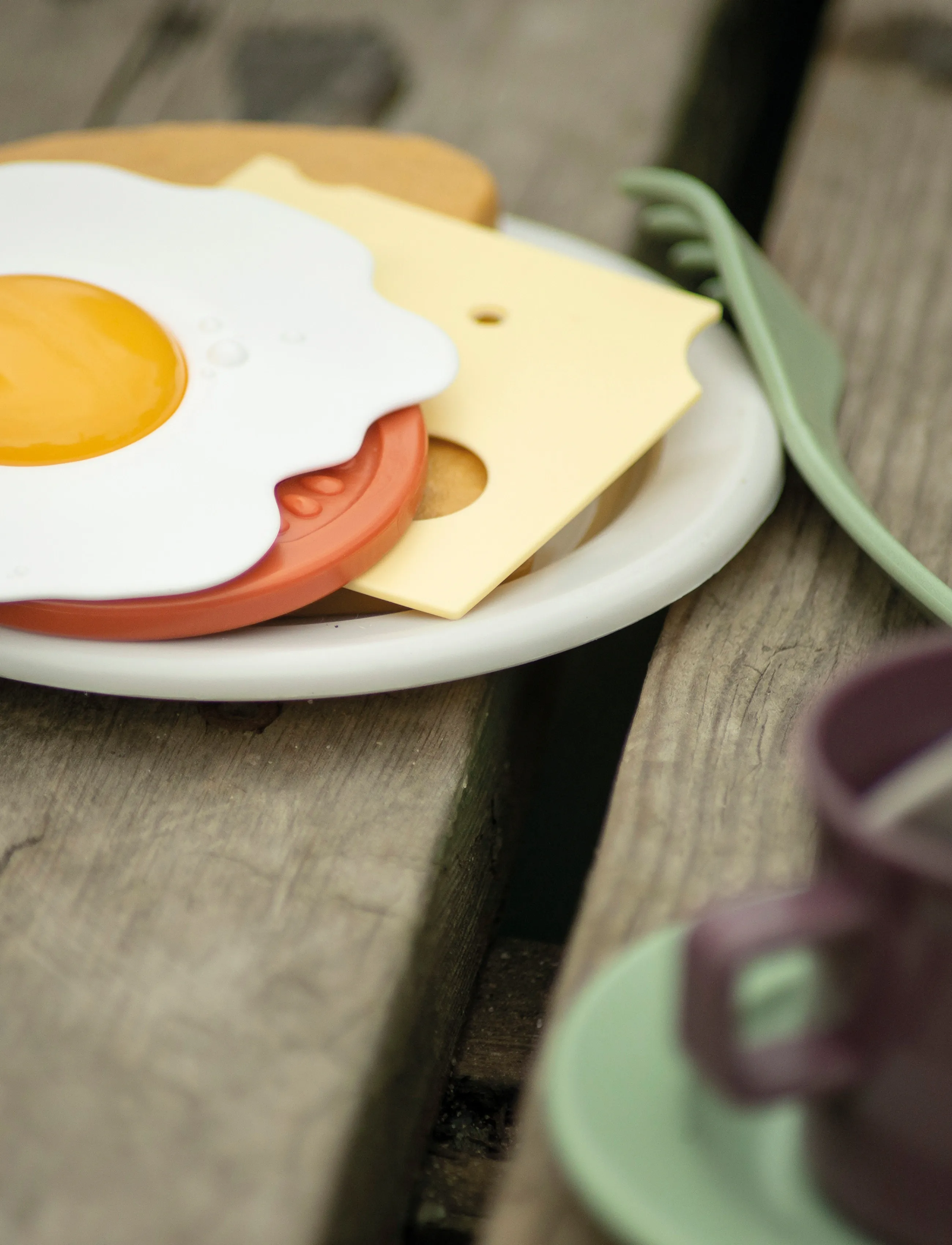 Dantoy - GREEN GARDEN BREAKFAST SET - zubehör für spielzeugküchen - blood orange, brown, eggplant, green, light gray warmgray, light orange, light yellow, warm gray, wh - 5
