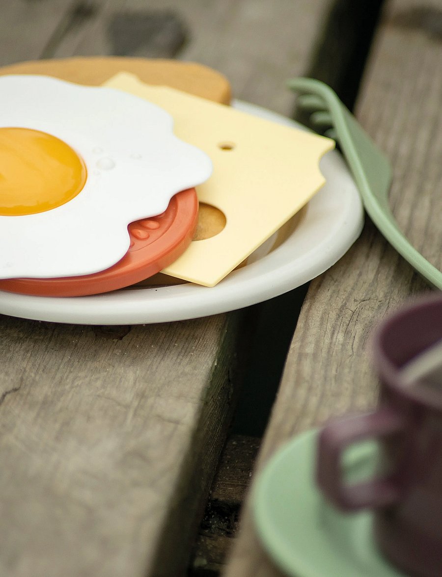 Dantoy - GREEN GARDEN BREAKFAST SET - tillbehör till leksakskök - blood orange, brown, eggplant, green, light gray warmgray, light orange, light yellow, warm gray, wh - 5