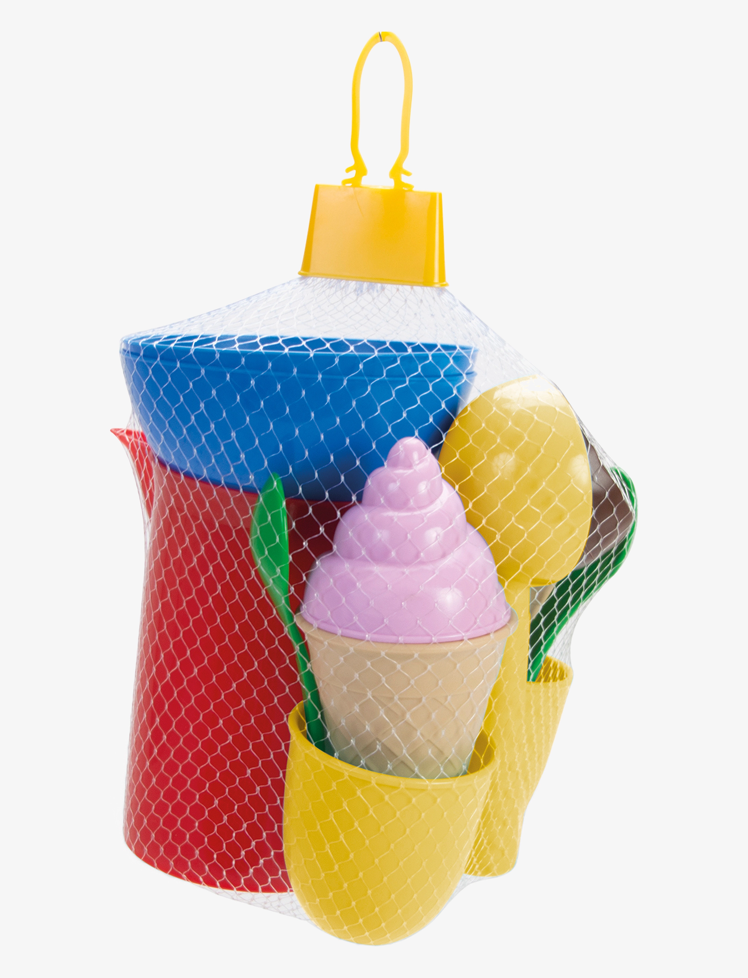 Dantoy - classic ice cream set - yellow, red, blue, green, beige, pink, brown, white - 1