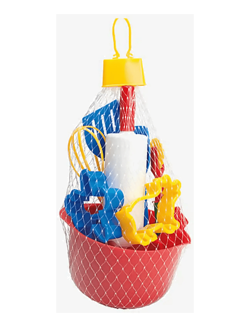 Dantoy - BAKING SET IN NET 12 PCS - tilbehør til legekøkkener - red, blue, yellow, white, green - 2