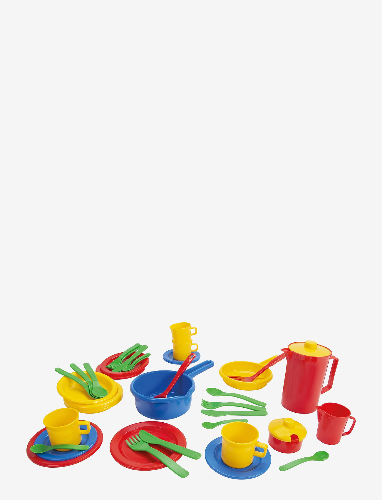 Dantoy - KITCHEN PLAY TIME SET IN BOX - kahvi- & teesetit - green, red, yellow, blue - 0