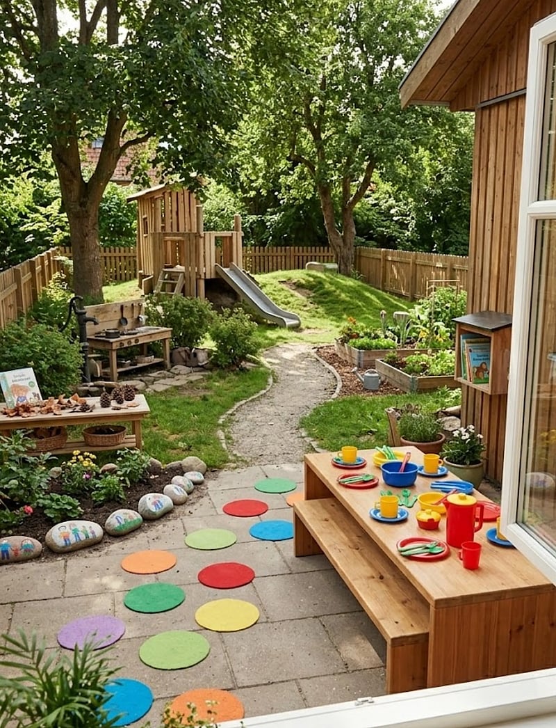 Dantoy - KITCHEN PLAY TIME SET IN BOX - kaffesæt & tesæt - green, red, yellow, blue - 5