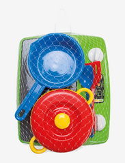 Dantoy - COOK & SERVE SET IN NET 6 PCS - leikkikeittiön tarvikkeet - green, blue, yellow, red - 1