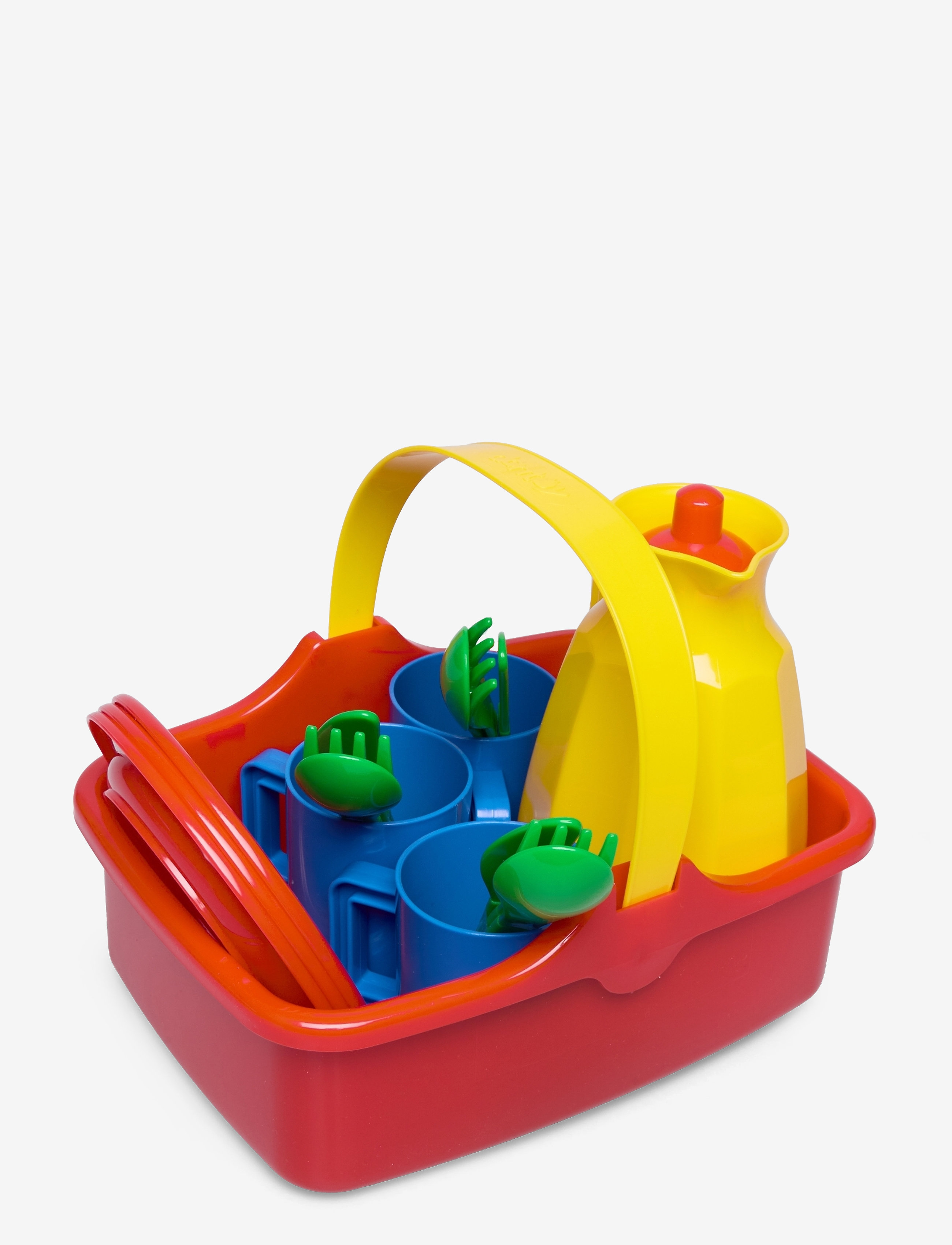 Dantoy PICNIC SET IN NET 18 PCS - Tillbehör till leksakskök - RED, BLUE, YELLOW, GREEN / multi