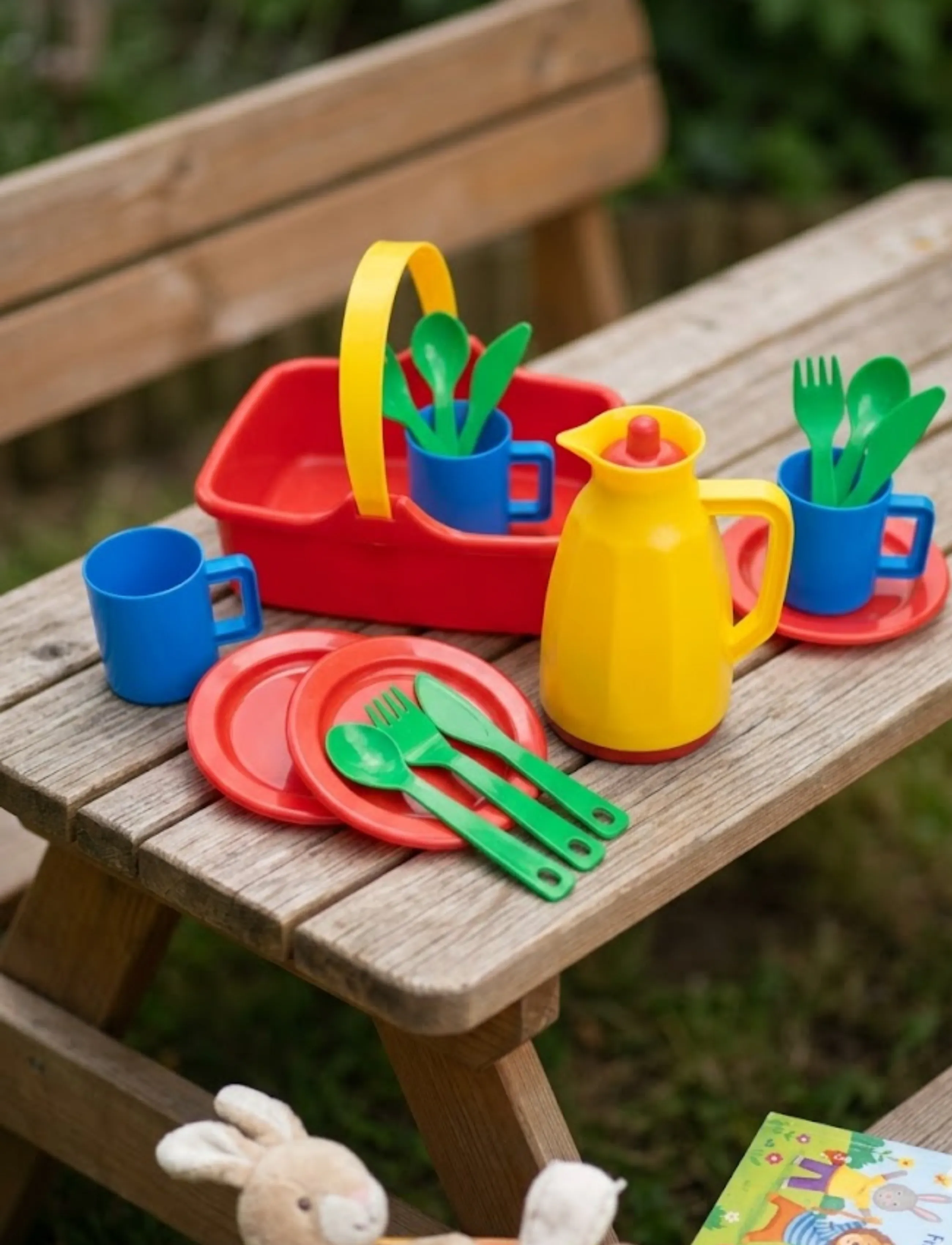 Dantoy Picnic Set In Net 18 Pcs, Børn, Toy Kitchen Tilbehør, Multi/mønstret, Str: ONE SIZE