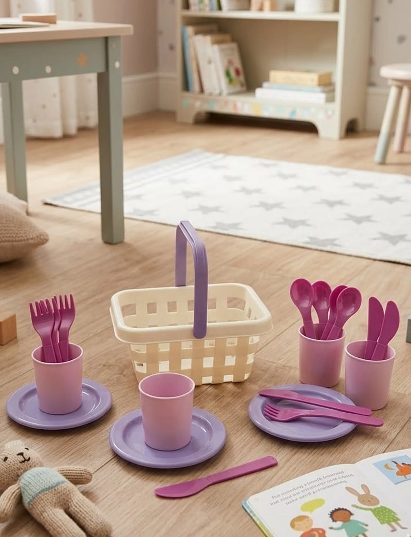 Dantoy - MLP PICNIC SET IN NET - tilbehør til legekøkkener - pink, lilac, white, grey - 0