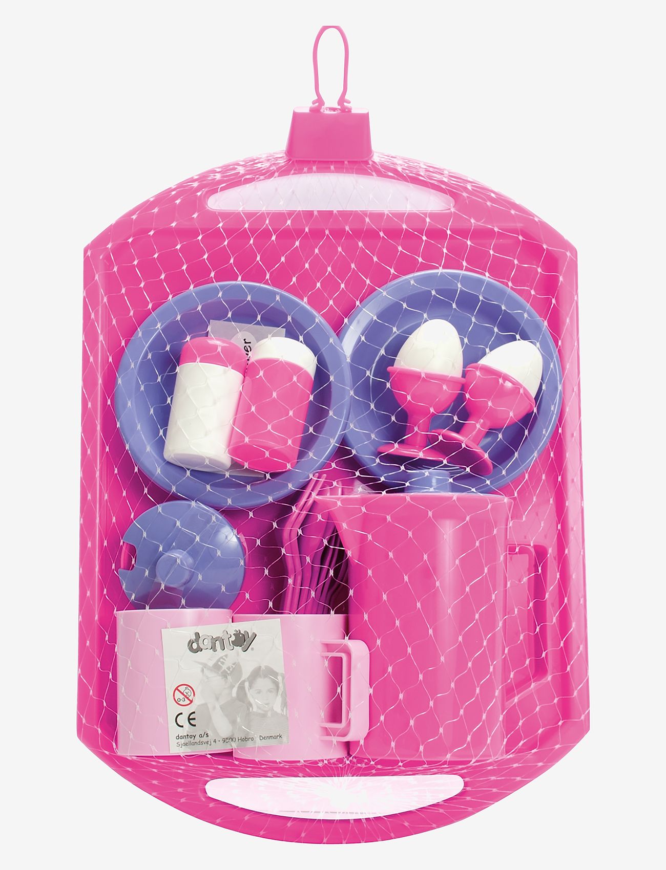 Dantoy - MY LITTLE P. BREAKFAST SET ON TRAY NET 23 PCS - coffee & tea sets - pink - 2