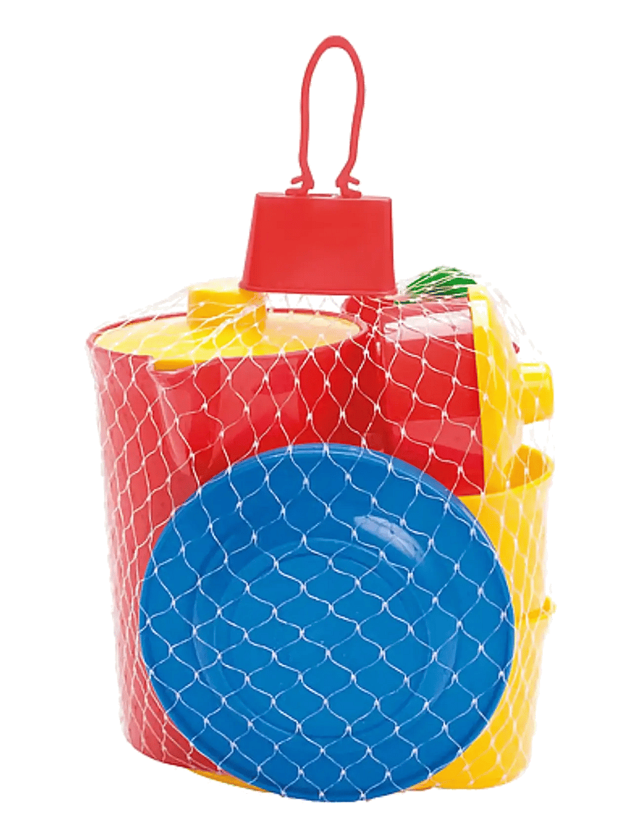 Dantoy - COFFEE SET IN NET 17 PCS - kaffe & teserviser - green, blue, yellow, red - 2