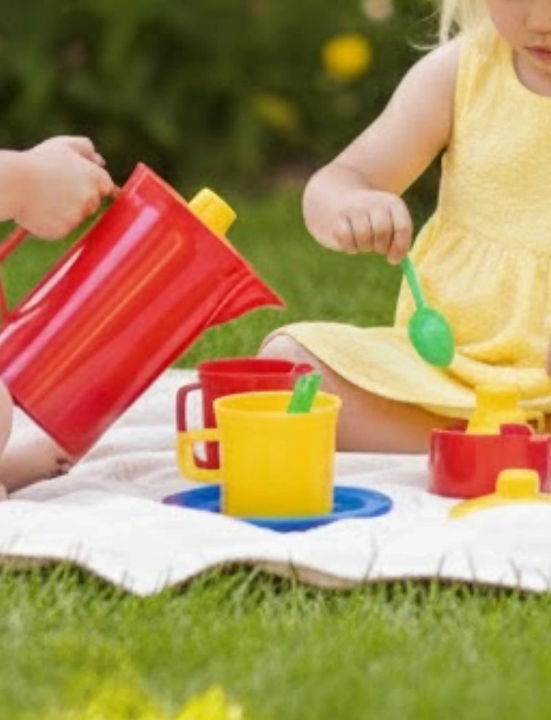 Dantoy - COFFEE SET IN NET 17 PCS - coffee & tea sets - green, blue, yellow, red - 3