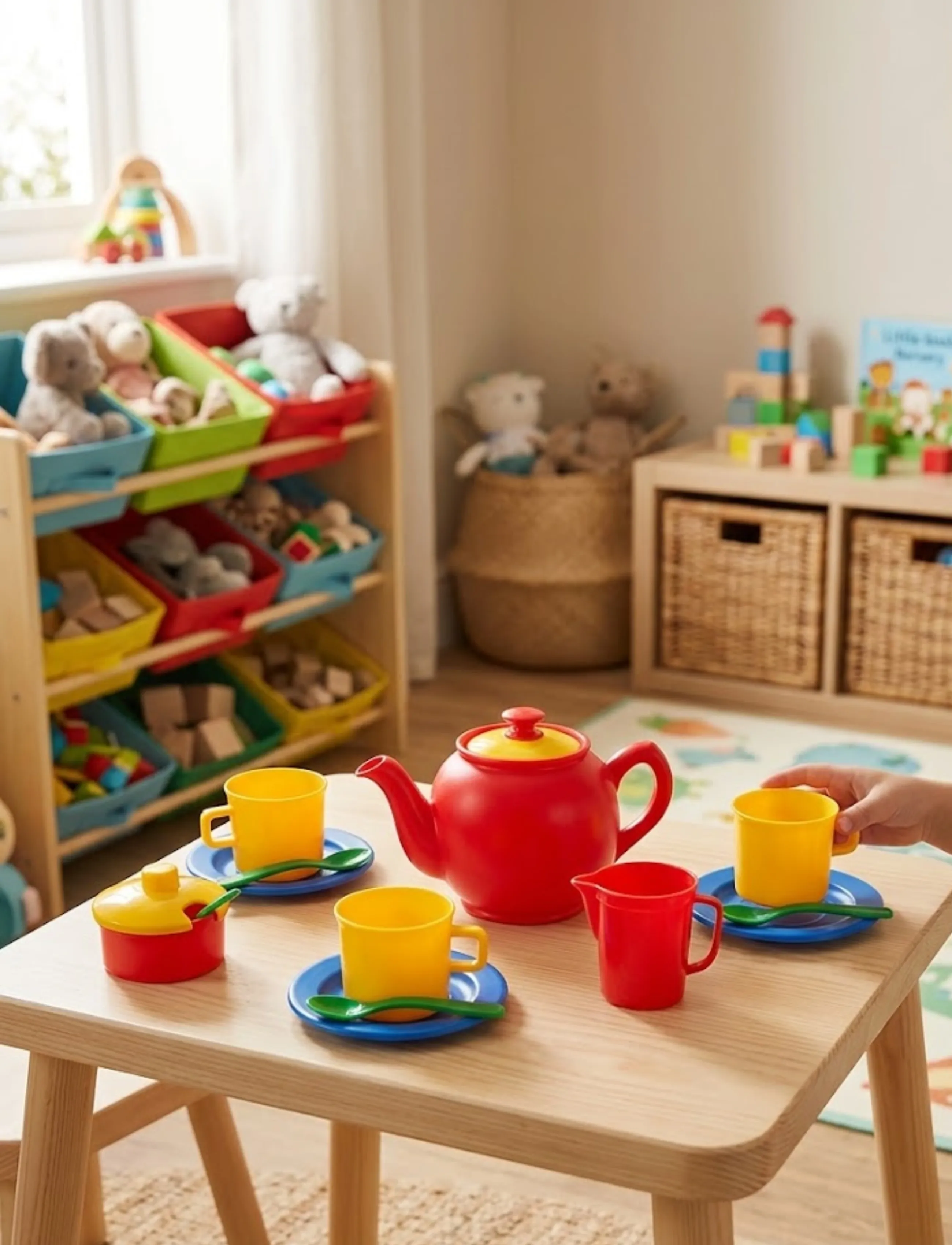 Dantoy Tea Set In Net L:19 Cm 17 Pcs, Børn, Coffee & Tea Sæt, Multi/mønstret, Str: ONE SIZE