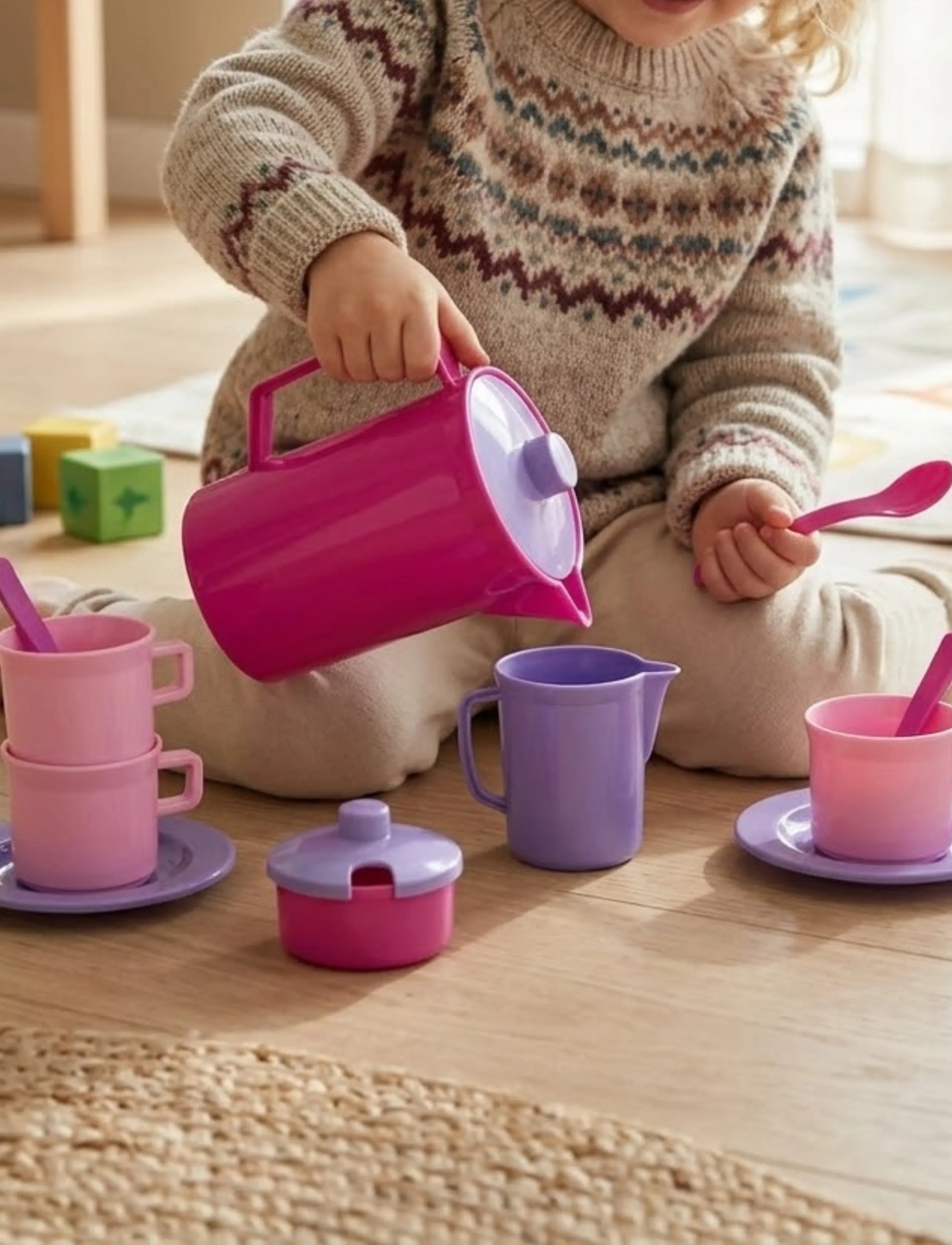 Dantoy For My Little Princess Coffee Set, 16.5X 14X 16 cm, Toy Kitchen & Accessories, Mehrfarbig/gemustert - Tea Sets, Kinder