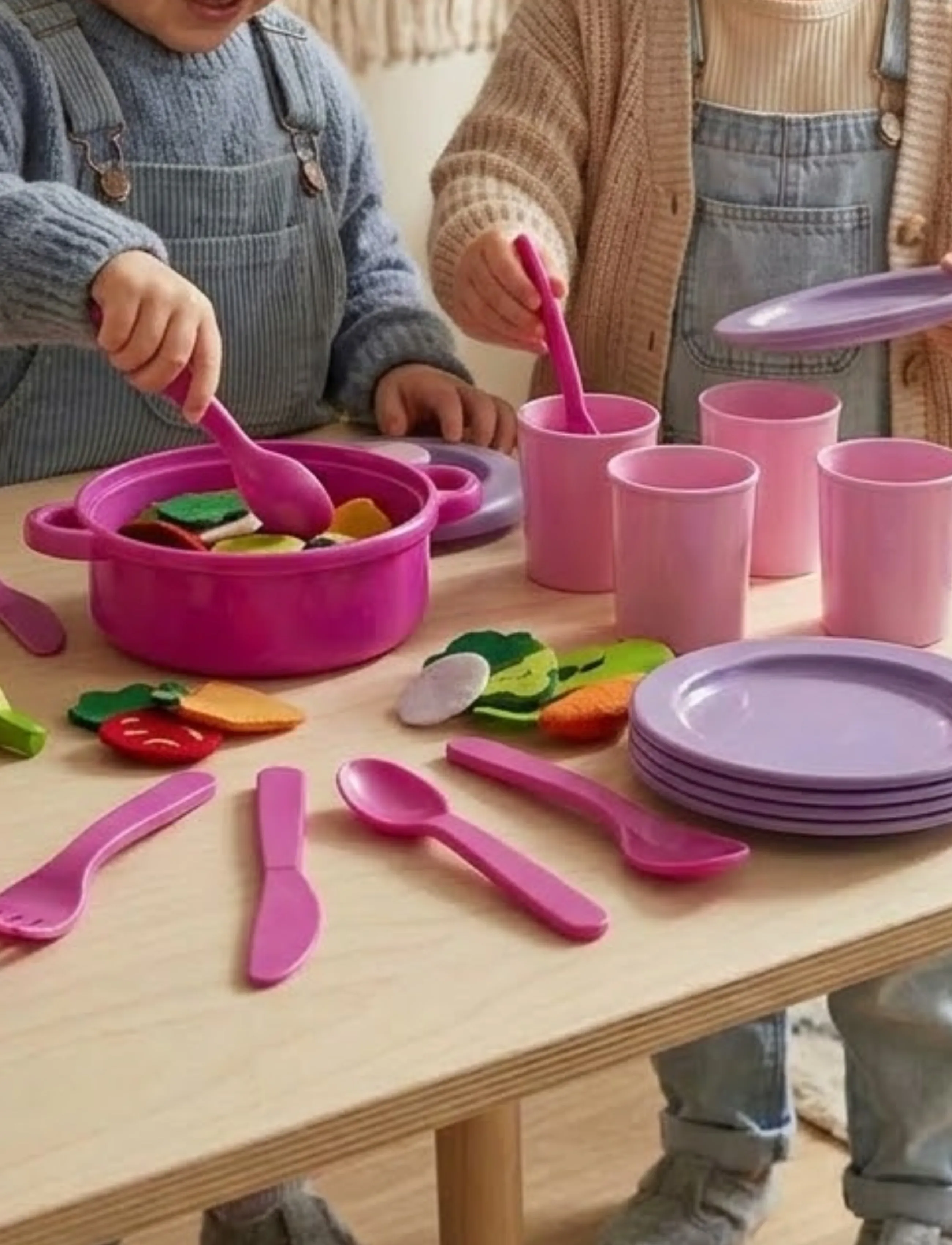 Dantoy My Little P. Dinner Set In Net 22 Pcs, Toy Kitchen Tilbehør, Pink, Str: ONE SIZE