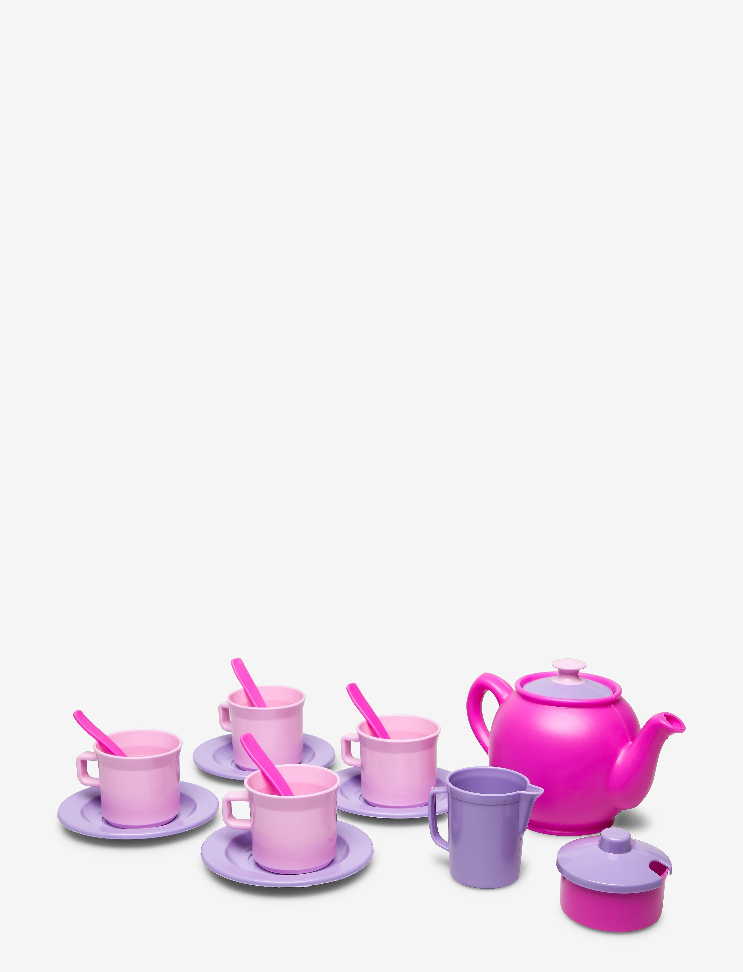MY LITTLE P. TEA SET IN NET 17 PCS - PINK, WHITE, RED, PURPLE