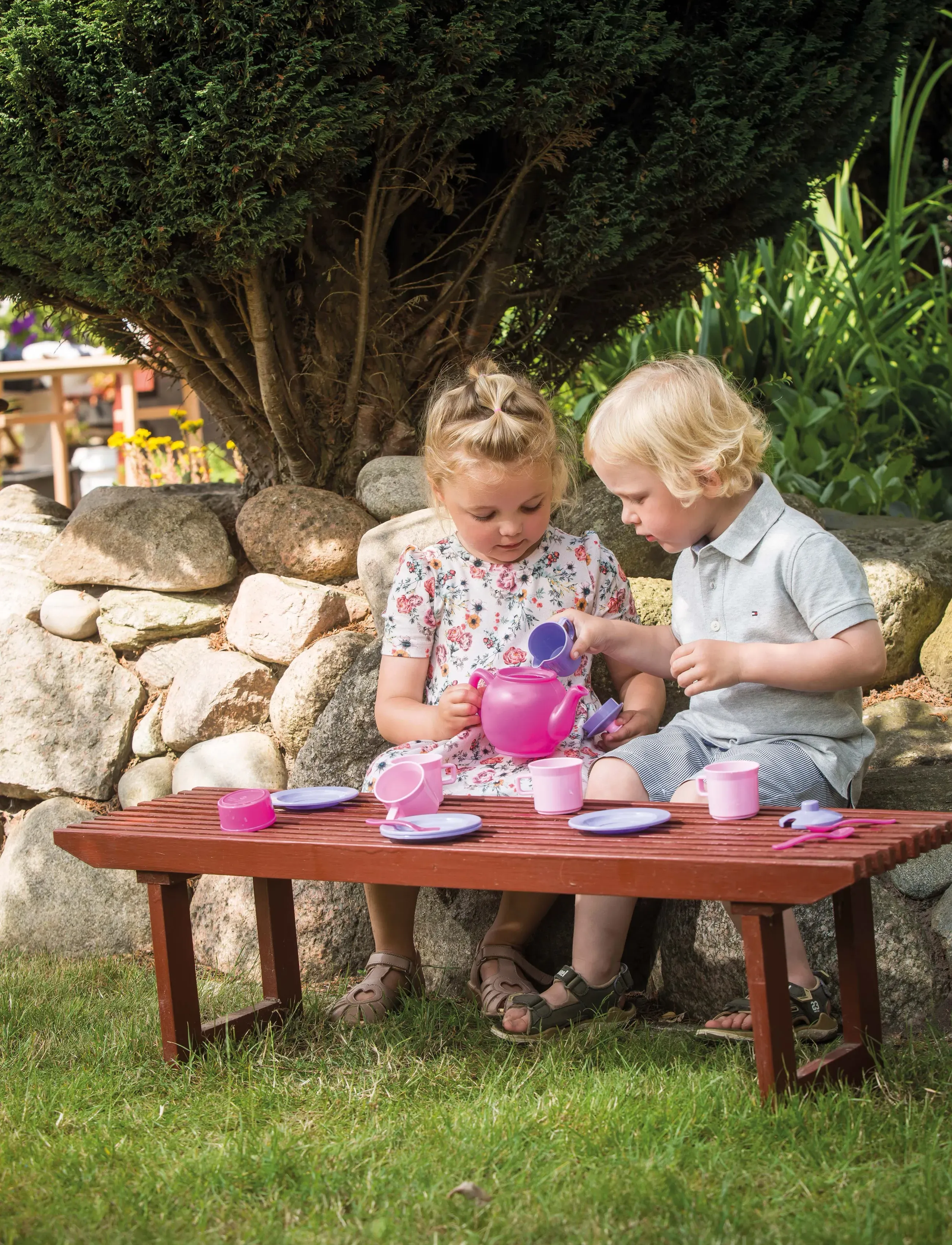 Dantoy My Little P. Tea Set In Net 17 Pcs, Børn, Coffee & Tea Sæt, Multi/mønstret, Str: ONE SIZE