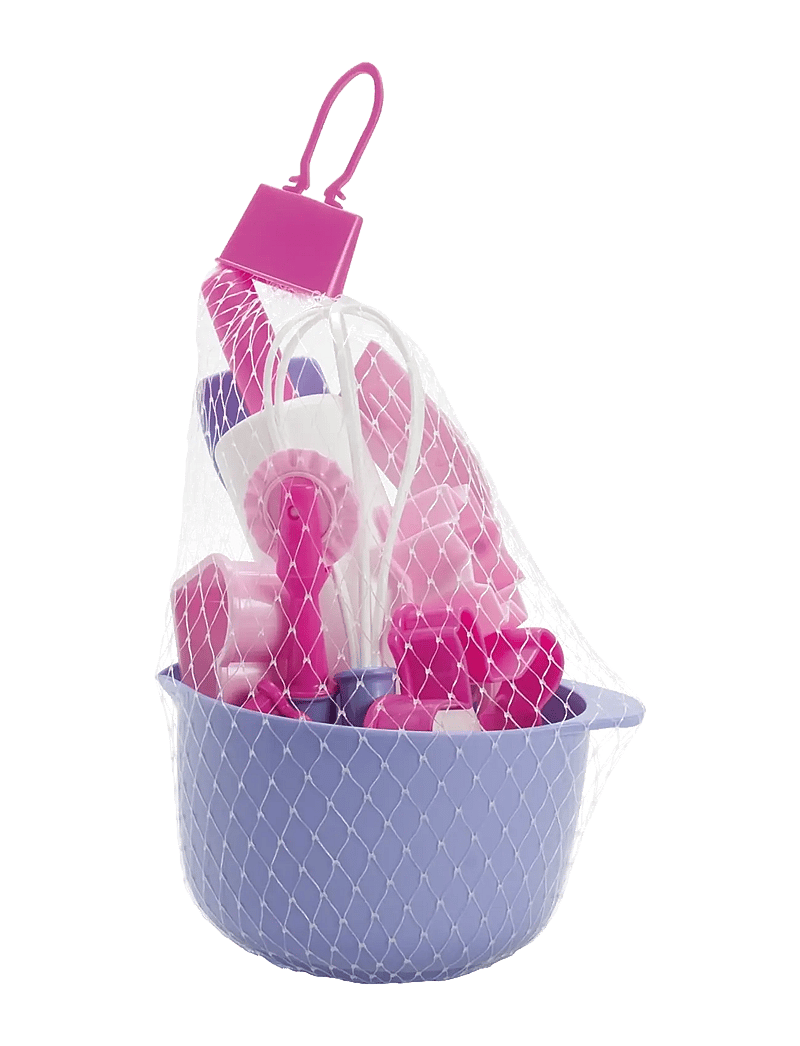 Dantoy - MY LITTLE P. BAKING SET IN NET 12 PCS - tilbehør til lekekjøkken - pink, white, red, purple - 2