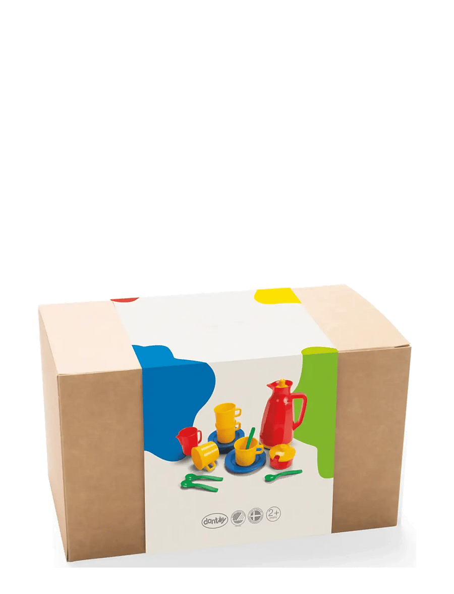 Dantoy - COFFEE SET IN A BOX - kaffe & teserviser - green, red, yellow, blue - 2