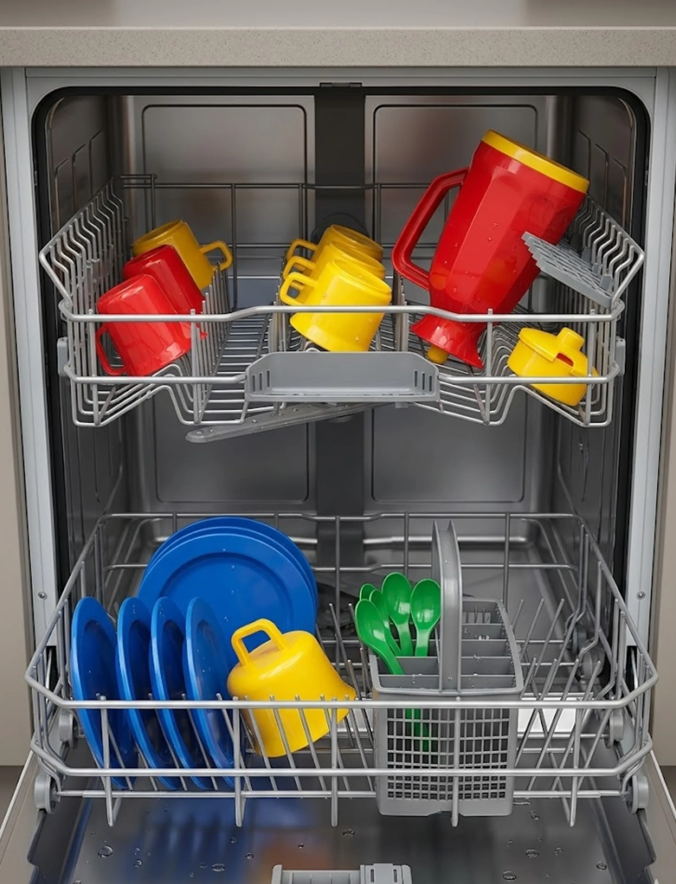 Dantoy - COFFEE SET IN A BOX - kaffesæt & tesæt - green, red, yellow, blue - 4