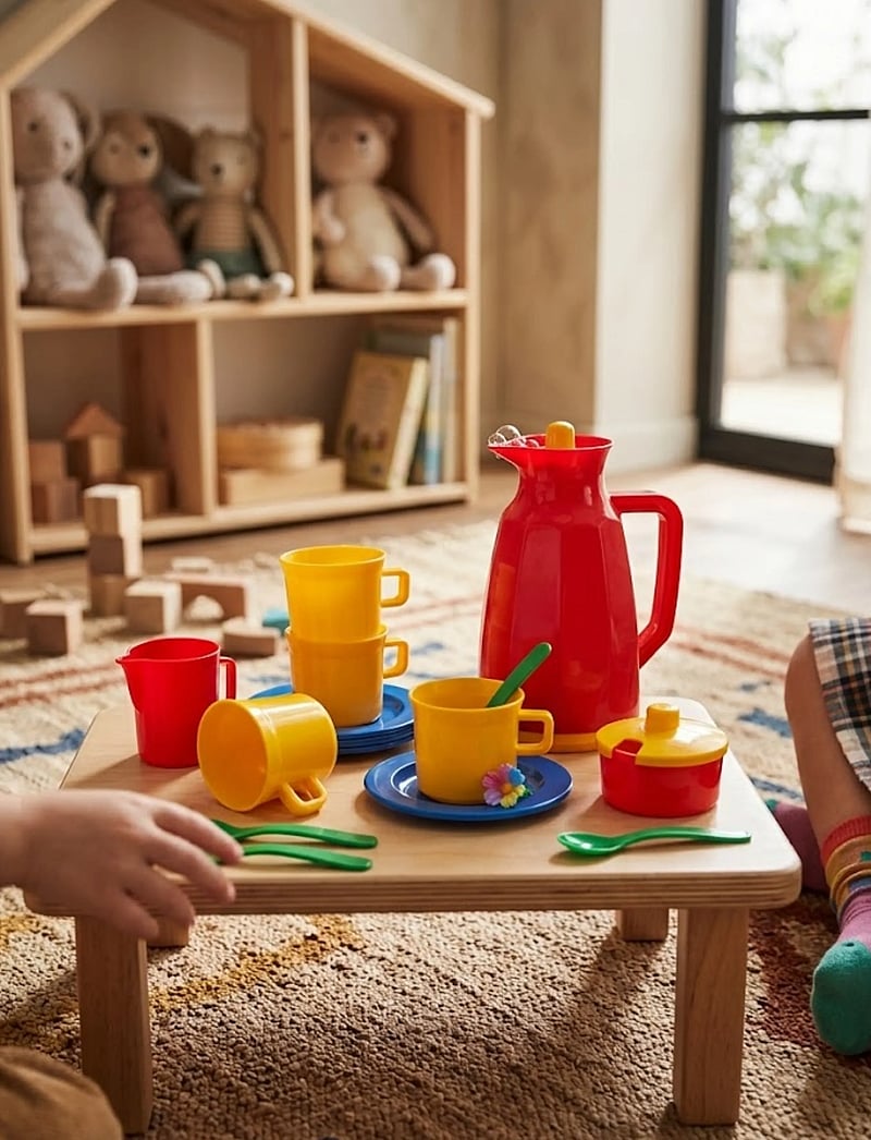 Dantoy - COFFEE SET IN A BOX - kaffesæt & tesæt - green, red, yellow, blue - 5